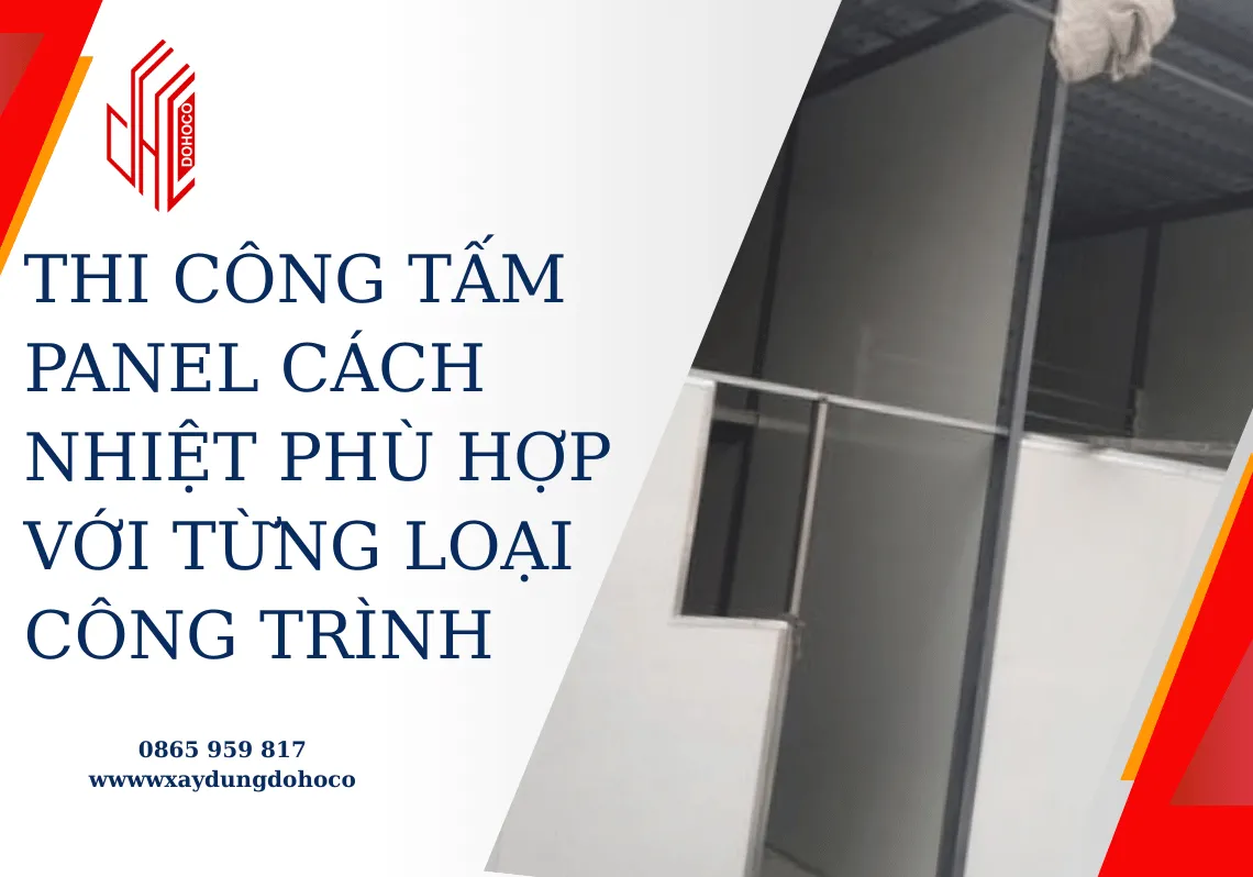 Thi công tấm panel cách nhiệt phù hợp với từng loại công trình