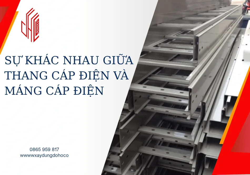 Sự khác nhau giữa thang cáp điện và máng cáp điện
