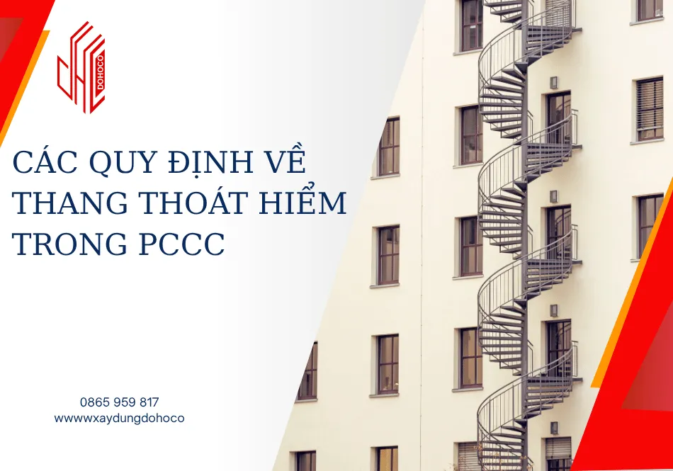 Các quy định về thang thoát hiểm trong PCCC