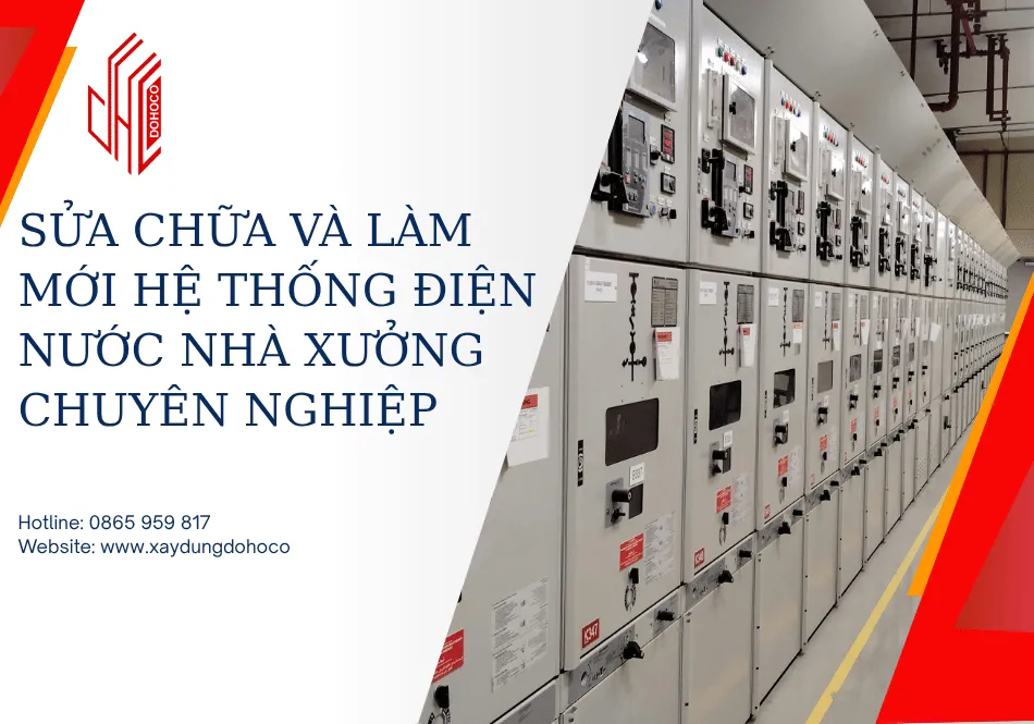 Sửa chữa và làm mới hệ thống điện nước nhà xưởng chuyên nghiệp