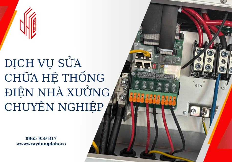 Dịch vụ sửa chữa hệ thống điện nhà xưởng chuyên nghiệp 