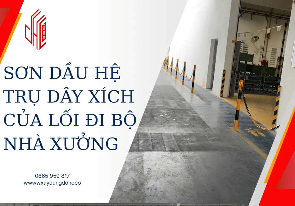 Sơn dầu hệ trụ dây xích của lối đi bộ nhà xưởng