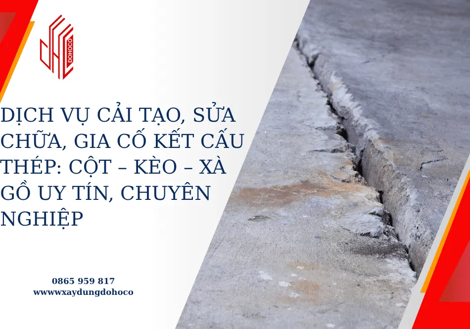 Sửa nền bê tông bị lún, nứt, bong tróc tại DOHOCO 