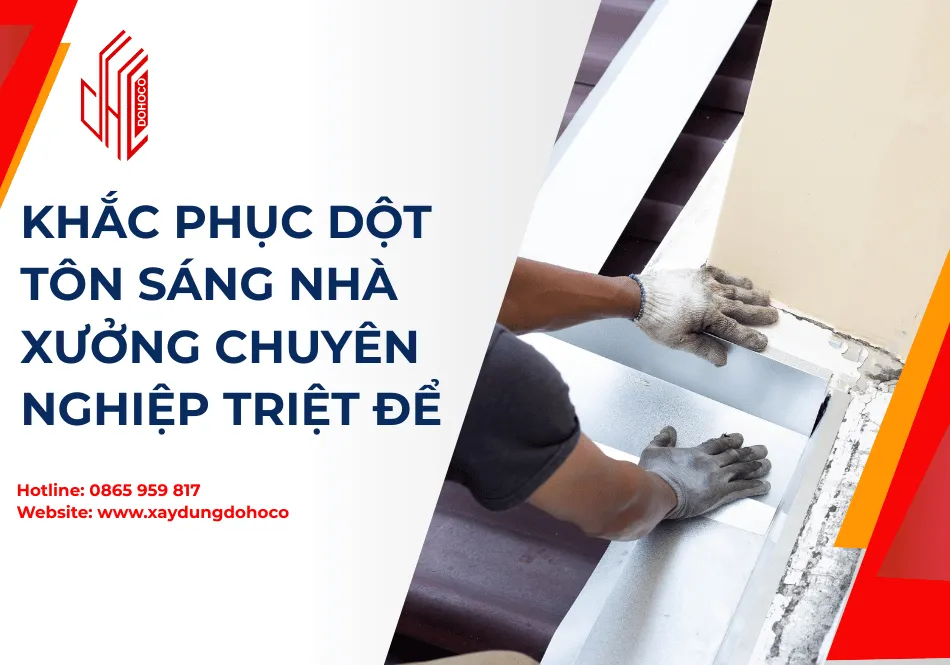 Khắc phục dột tôn sáng nhà xưởng chuyên nghiệp triệt để 