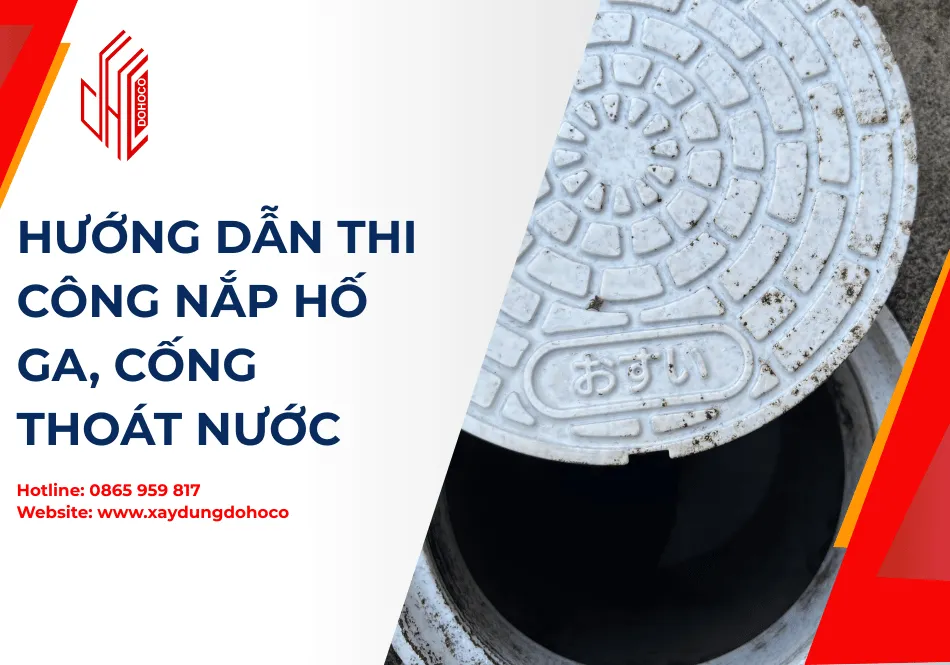 Hướng dẫn thi công nắp hố ga, cống thoát nước