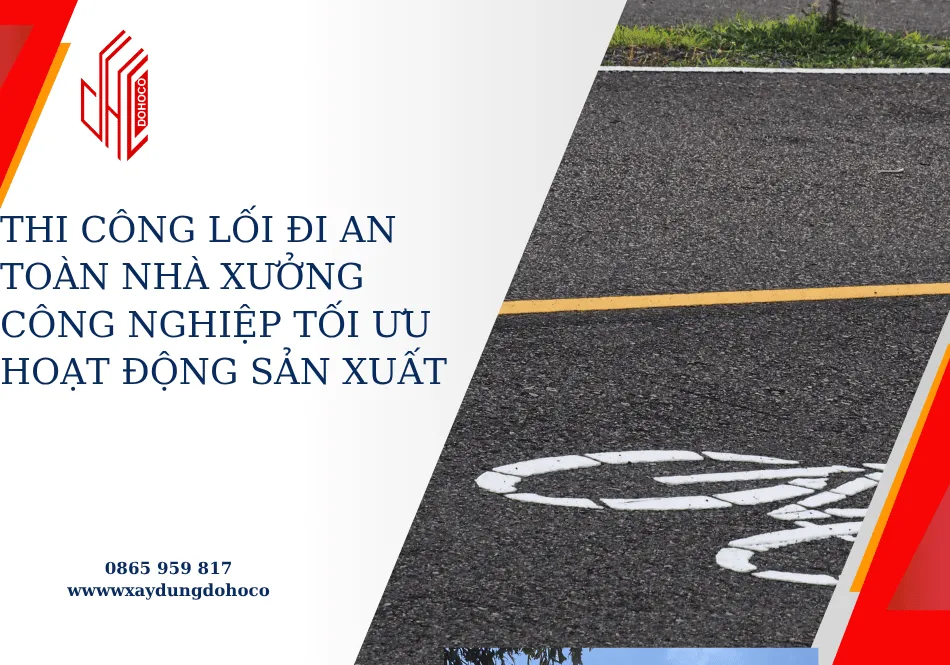 Thi công lối đi an toàn nhà xưởng công nghiệp tối ưu hoạt động sản xuất 