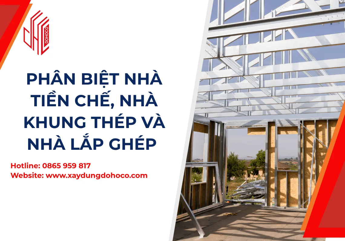 Phân biệt Nhà Tiền Chế, Nhà Khung Thép và Nhà Lắp Ghép 