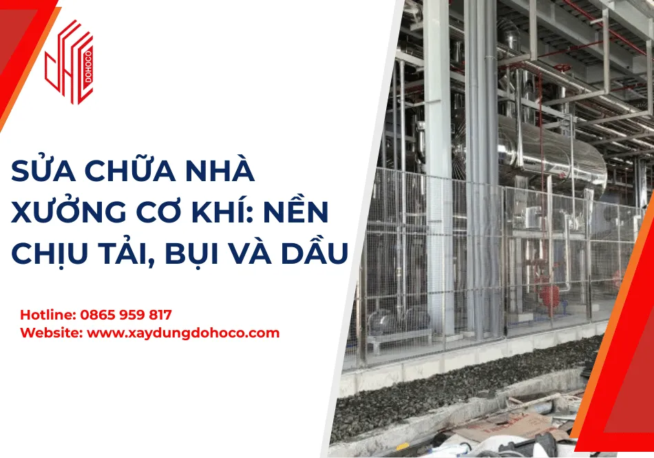 Sửa Chữa Nhà Xưởng Cơ Khí: Nền Chịu Tải, Bụi và Dầu