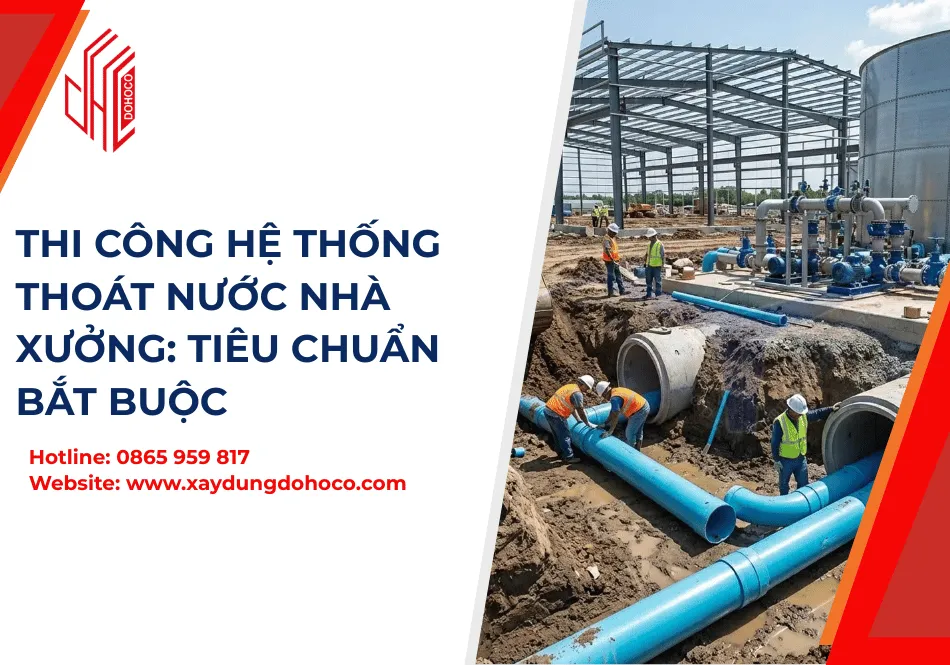 Thi Công Hệ Thống Thoát Nước Nhà Xưởng: Tiêu Chuẩn Bắt Buộc