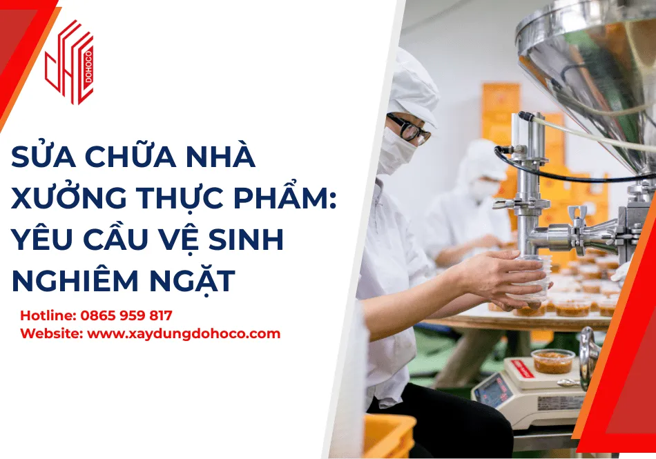 Sửa Chữa Nhà Xưởng Thực Phẩm: Yêu Cầu Vệ Sinh Nghiêm Ngặt