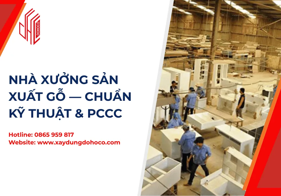 Nhà Xưởng Sản Xuất Gỗ — Chuẩn Kỹ Thuật & PCCC